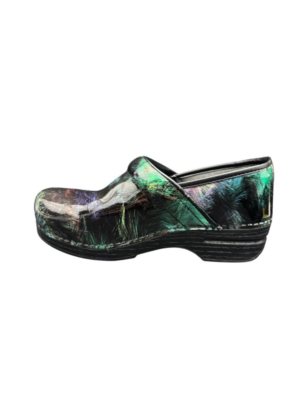 Dansko Professional Clog Women's Black Multicolor Scribble Pattern, Size 38 - Picture 2 of 10